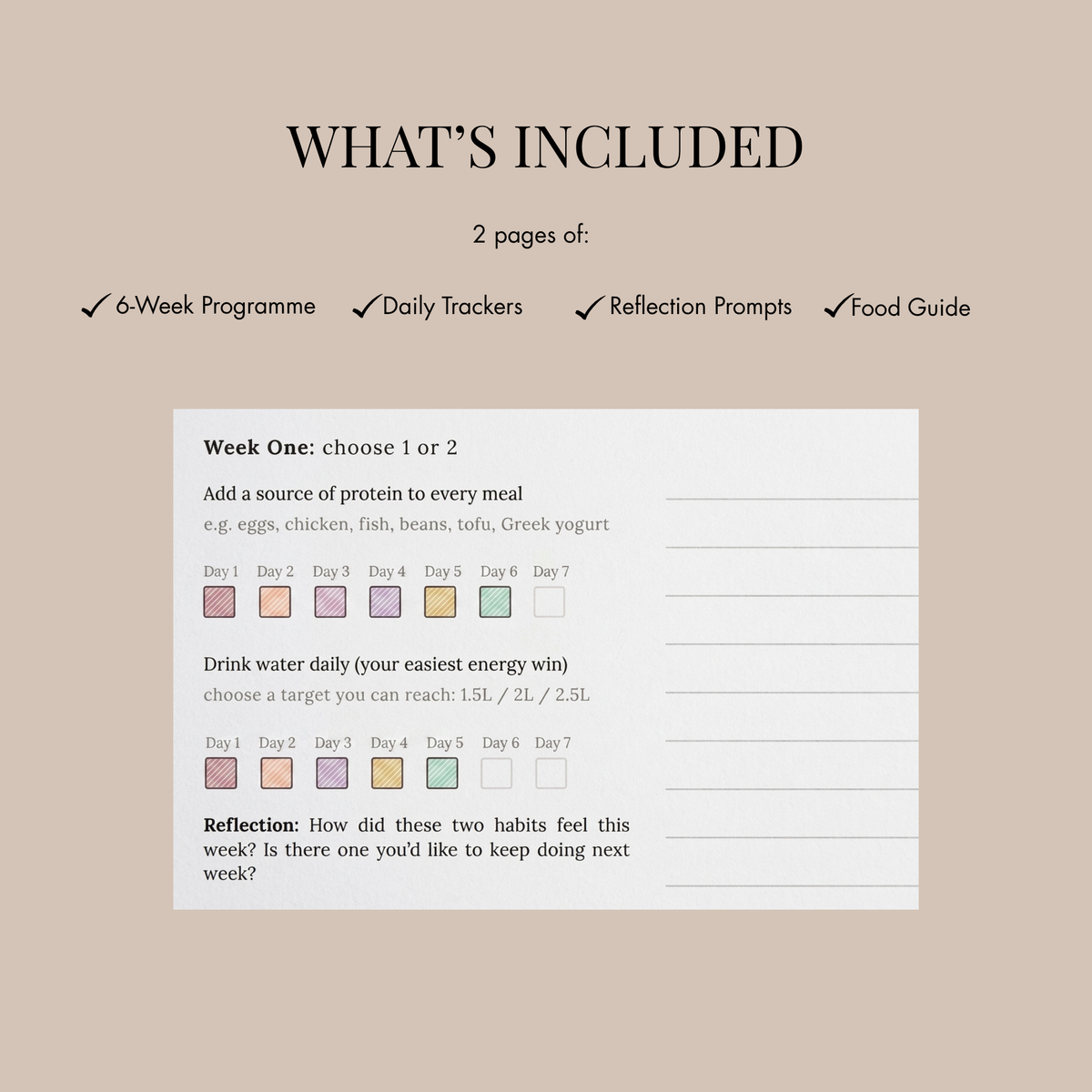6-Week Nutritional Plan [everything in just 2 pages, no overwhelm]