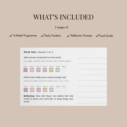 6-Week Nutritional Plan [everything in just 2 pages, no overwhelm]