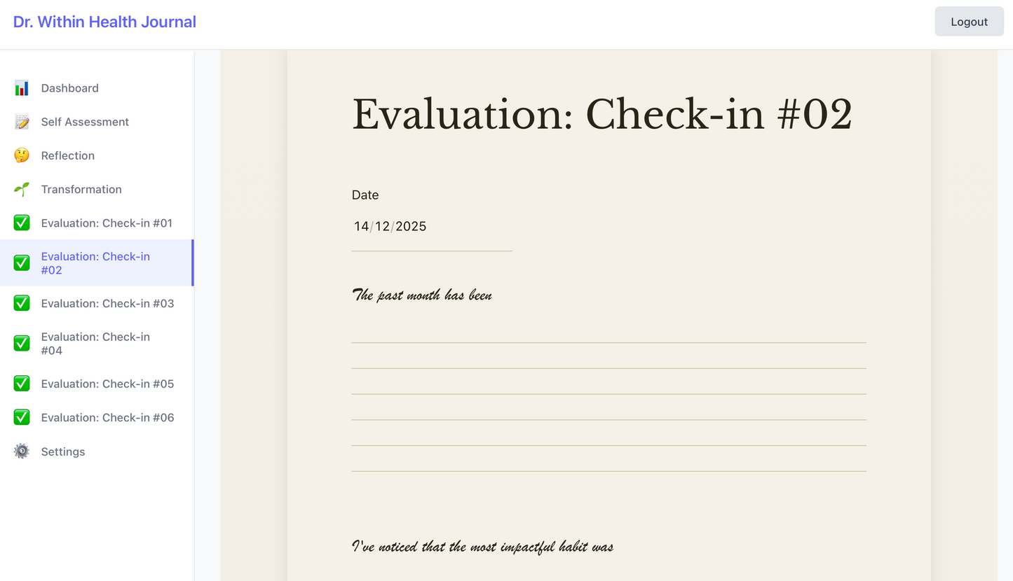 E-journal - for holistic wellness